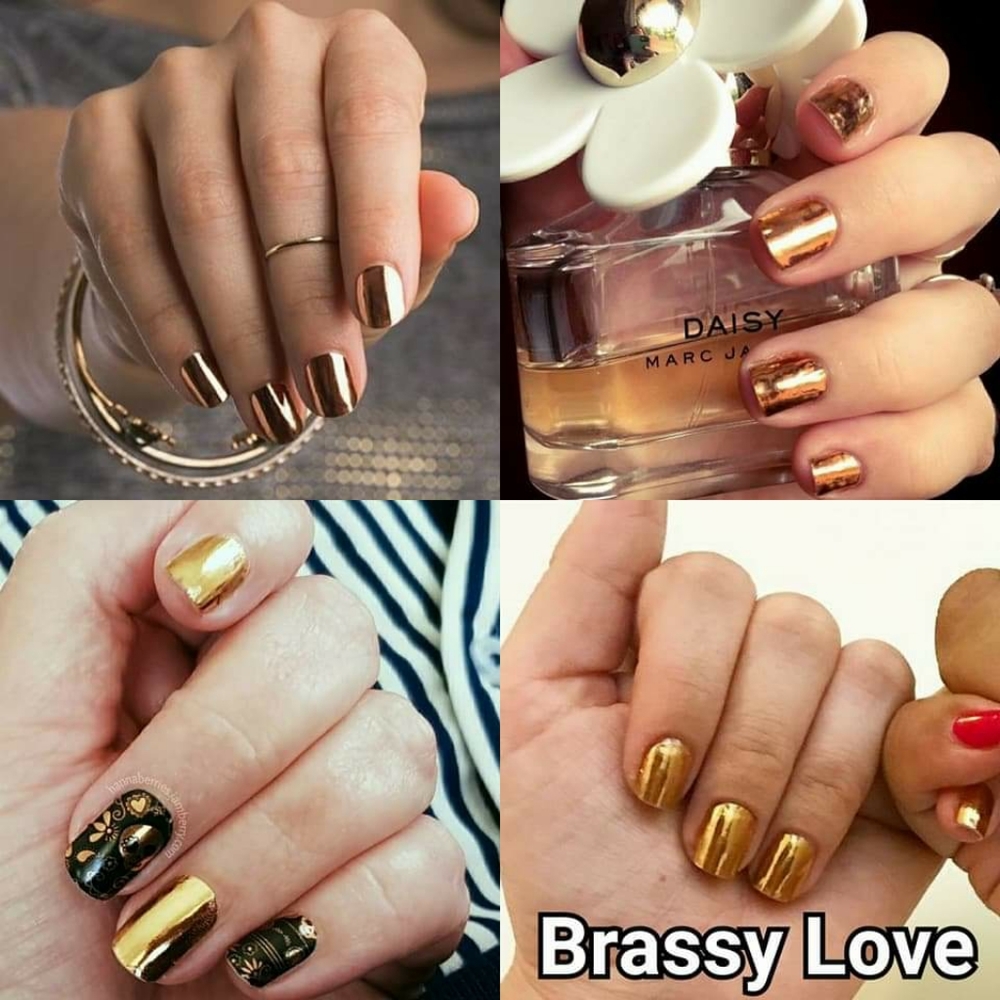 Jamberry Nail Wrap - Brassy Love